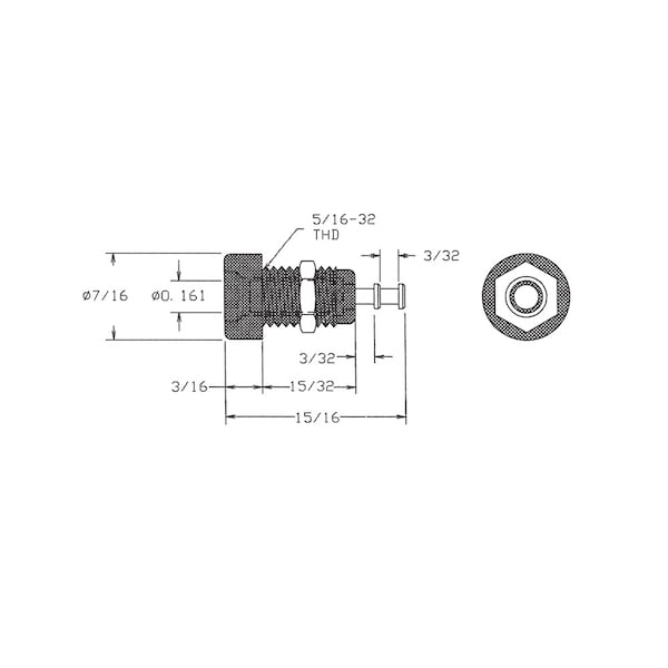 Concord Electronics INS STN BANANA PANEL JK, 0.938"L, THRD MNT (5, 09-9135-1-04419-2500 09-9135-1-04419
